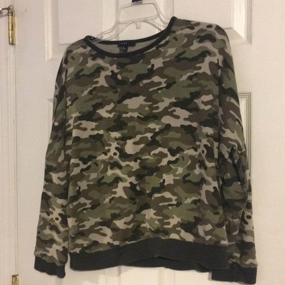 Camo Crewneck Sweater. Women’s or Unisex.